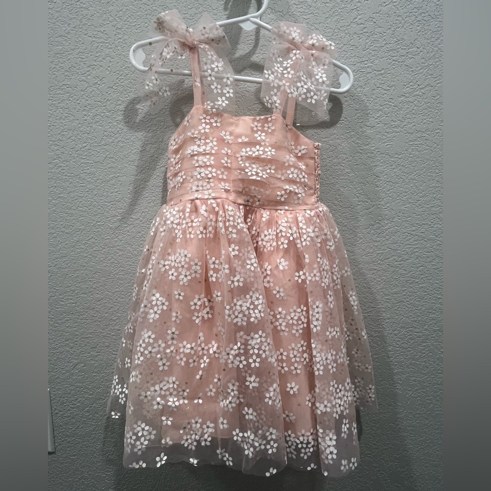 Charming Pink Floral Kids Dress